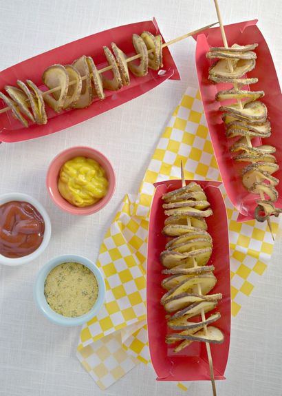 Frites maison Tornado - fourchette et haricots