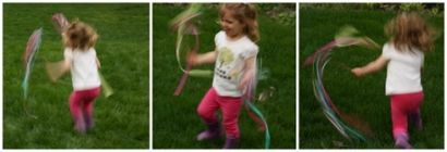 Selbst gemachter Twirling Ribbon Sticks - Happy Hooligans