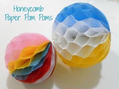 Papier Honeycomb pompons - Papier Designs Quilling, Tutoriels artisanat, Origami, Recettes, Ladyrain