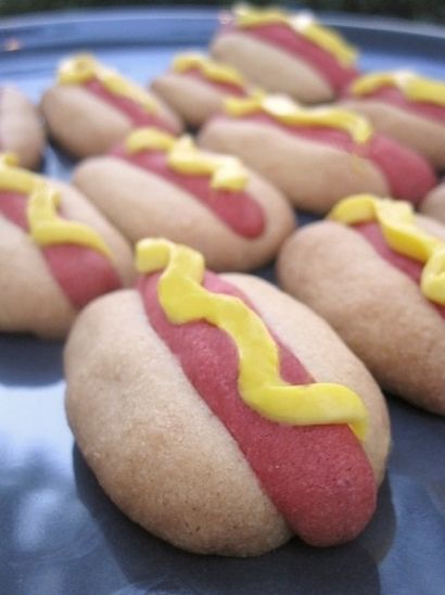 biscuits au sucre de hot-dog - parfait pour repas en plein air d'une journée de travail!