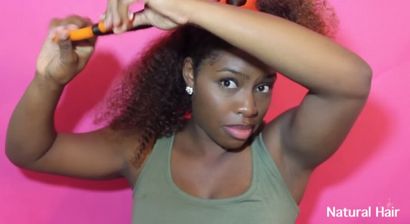 Comment atteindre Heatless Bouncy Curls en 6 étapes faciles, fille noire avec les cheveux longs