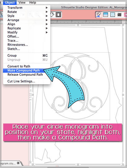 Comment faire pour ajouter un monogramme ou Word à toute forme Dans Silhouette Studio