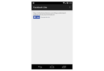 Comment ajouter un bouton natif Facebook Like à votre application Android en utilisant SDK Facebook pour Android v4