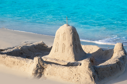 Wie bauen einen ehrfürchtigen Sand-Schloss mit Ihren Kindern, meine Kinder - Abenteuer