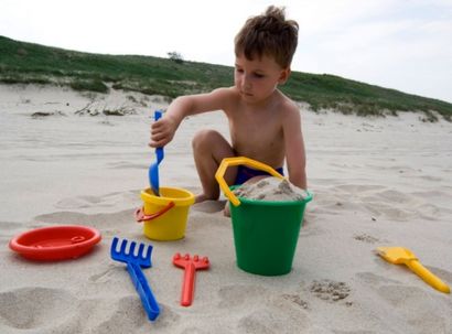 Wie bauen einen ehrfürchtigen Sand-Schloss mit Ihren Kindern, meine Kinder - Abenteuer