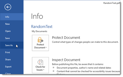 Comment convertir un fichier texte à partir de PDF dans un format éditable Word 2013 document