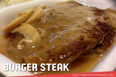 Comment faire cuire Jollibee Burger Steak & amp Recette secret tutoriel, PinoyCookBook