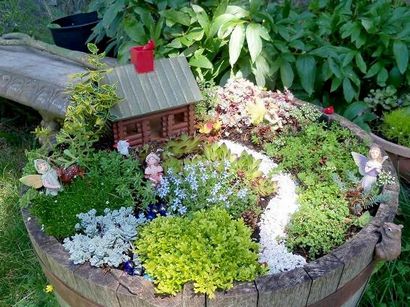 Comment créer un jardin féerique dans un conteneur, Jardinage Marché aux puces