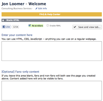 So erstellen Sie eine Welcome Tab auf Ihrer Facebook-Seite mit statischem HTML - Jon Loomer Digitalen