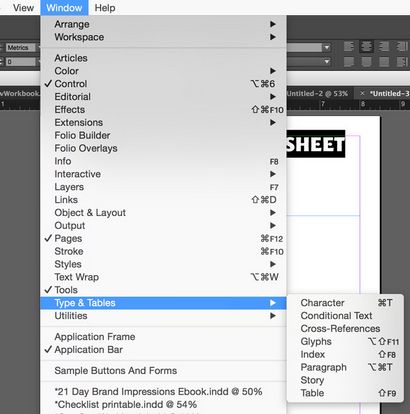 Comment créer votre propre Worksheets Dans Adobe InDesign