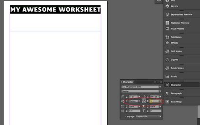 Comment créer votre propre Worksheets Dans Adobe InDesign