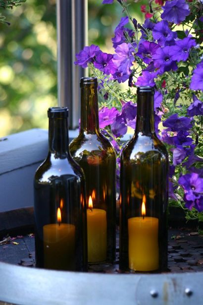 Wie schneidet Weinflaschen für Kerzenständer, Emmaline Bride