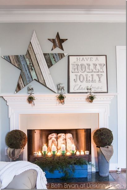 Comment une étoile bricolage en bois géant pour les fêtes de Noël Mantel - Unskinny Boppy