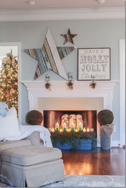 Comment une étoile bricolage en bois géant pour les fêtes de Noël Mantel - Unskinny Boppy