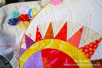 Comment faire grand point quilter main avec tutoriel Perle Cotton