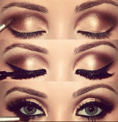 Wie Gold-Augen-Make-up zu tun