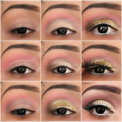 Comment faire le maquillage des yeux d'or Glitter Tutorial, Beauté Indian Touch