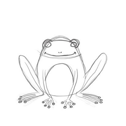 Comment dessiner une grenouille de bande dessinée - Dessin usine