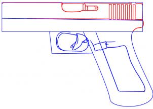 Comment dessiner une arme à feu, étape par étape, des fusils, des armes, GRATUIT Dessin Tutoriel en ligne, a ajouté Dawn,