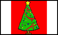 Wie zeichnet man Weihnachtsbaum dekoriert und Geschenke Underneath mit Easy Step by Step Drawing Tutorials