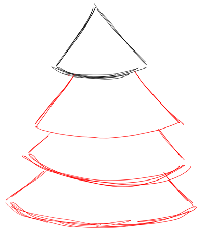 Comment dessiner étape par étape des arbres de Noël Dessin Leçon - Comment dessiner étape par étape Dessin Tutoriels