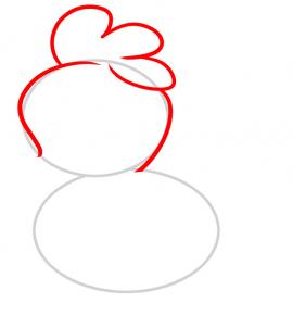 Wie zeichne, wie ein Huhn für Kinder zeichnen