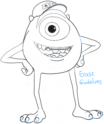 Comment dessiner Mike Wazowski de l'Université Monstres Dessin Tutoriel - Comment dessiner étape par étape