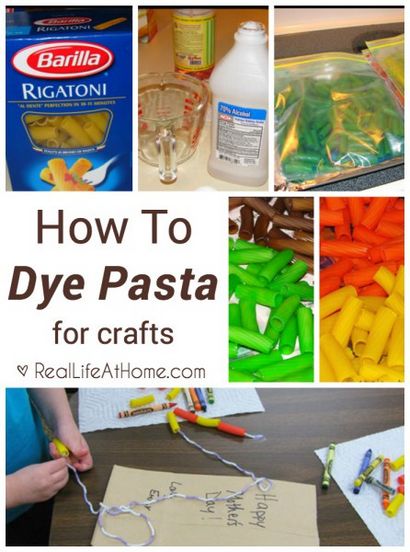 Wie Dye Pasta für Kinder Crafts