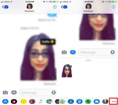 Comment masquer des applications iMessage dans iOS 11