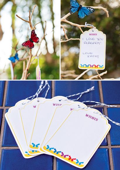 Comment faire un bébé douche Wishing Tree gratuit Printables Butterfly Theme