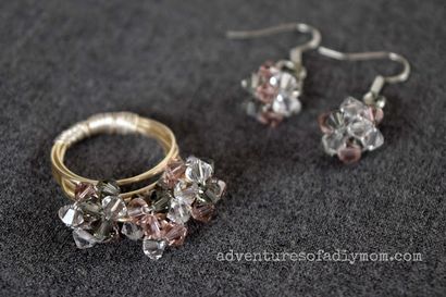 Wie man eine Perle Cluster-Ring und Ohrringe - Abenteuer eines DIY Mom