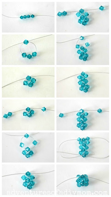 Comment faire un anneau de perles et boucles d'oreilles Cluster - Aventures d'un bricolage maman