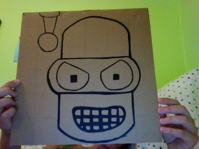 Comment faire un Bender (Futurama) Masque 4 étapes