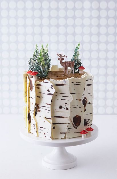 Comment faire un gâteau Birch Tree - Étape x Étape Cakegirls