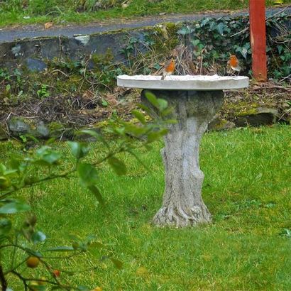 Wie man einen Vogel Tabelle mit zerbrochenem Geschirr machen - Schön Grünen