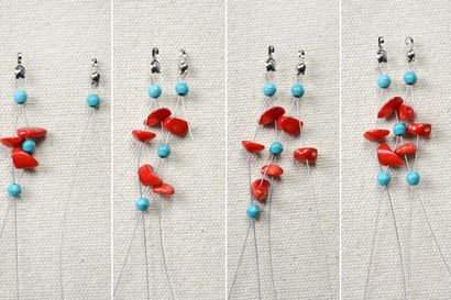 Comment faire un bracelet Criss Cross avec des perles de corail et turquoise 6 étapes