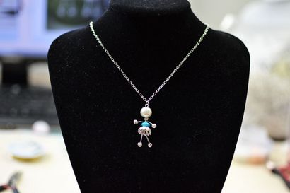 Comment faire Adorable Fée Argent fil enroulé Collier avec pendentif