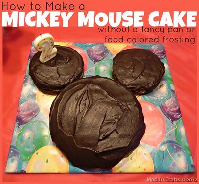 Wie man einen Mickey-Kuchen ohne Fancy Pan oder Lebensmittel Farbige Frosting - Mad in Crafts