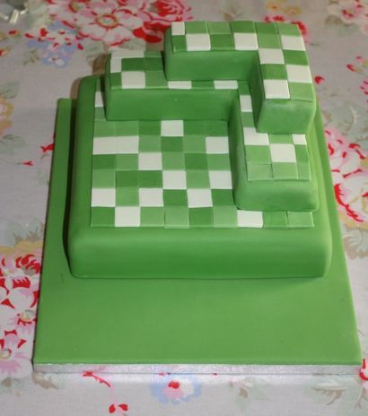 Comment faire un gâteau d'anniversaire Minecraft - gâteaux, fait cuire au four - biscuits