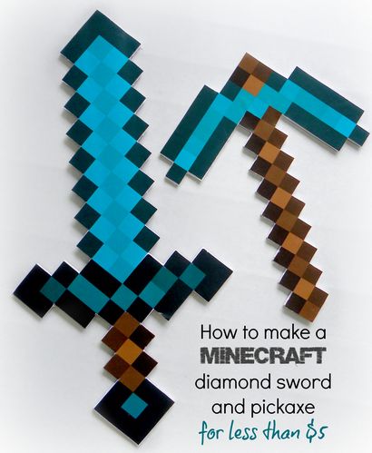 Wie man ein Schwert und Diamant Minecraft Diamant pickaxe machen