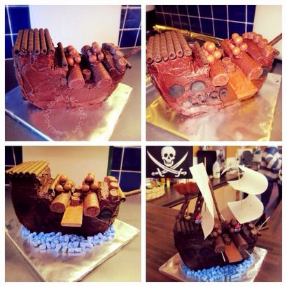 Comment faire un gâteau bateau pirate facile chocolat peasy!