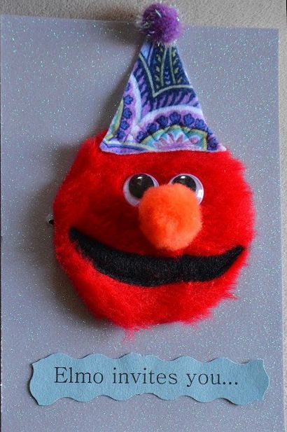 Wie ein Tutorial eine Elmo Party-Einladung, Stirnband und Fedora Make