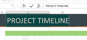 Comment faire un modèle Excel Timeline