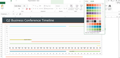 Comment faire un modèle Excel Timeline
