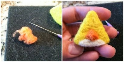 Comment faire Angry Birds laine Needle Felted, pétales à Picots