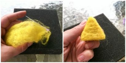 Comment faire Angry Birds laine Needle Felted, pétales à Picots