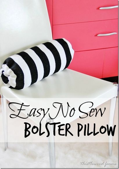 Comment faire un No Sew Bolster Pillow - Thistlewood Farm