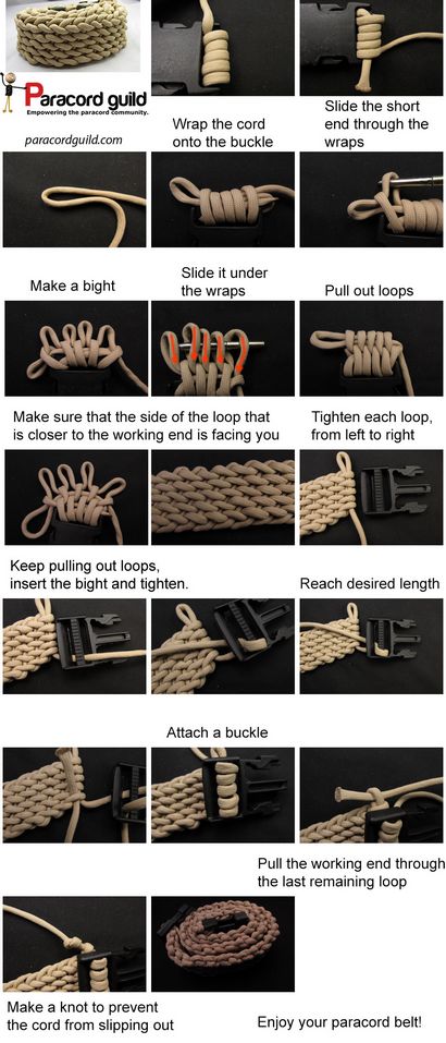 Comment faire une ceinture paracord - guilde Paracord