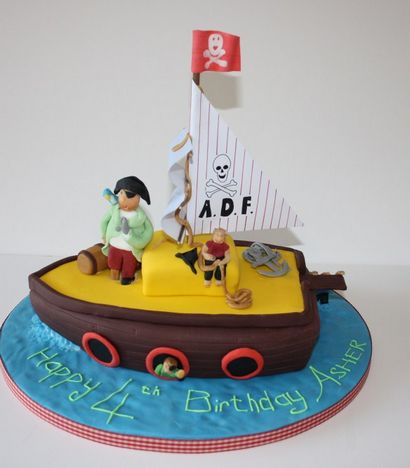 Comment faire un bateau pirate gâteau d'anniversaire - gâteaux, fait cuire au four - biscuits