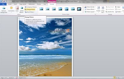 Comment faire une affiche dans Word